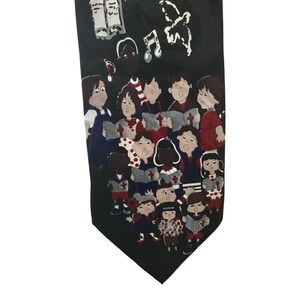 ROBERTO CELLINI Polyester Neck Tie JESUS LOVES‎ ME Children Singing BIBLE